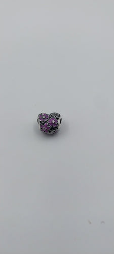 Purple flower heart