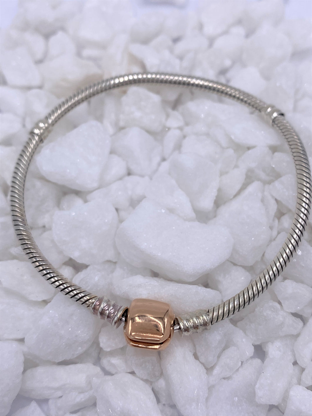 Snake Chain Bracelet Rose Gold Clasp