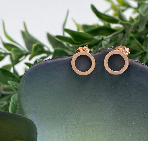 Brushed Rose Gold Circles