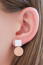 Load image into Gallery viewer, Rose gold dangle earrings